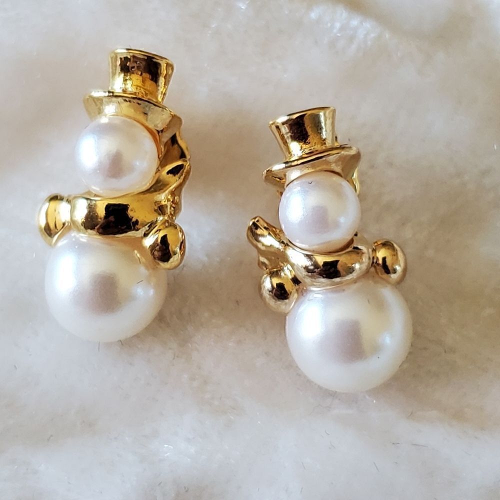 ‎Vintage Snowman White Gold Cristmas